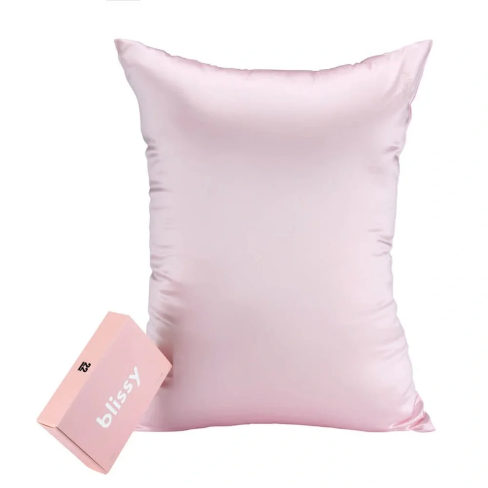 BLISSY SILK PILLOWCASE STANDARD SIZE (20”x26”) in ROSE PINK NEW IN SLIPCASE! - Picture 8 of 12